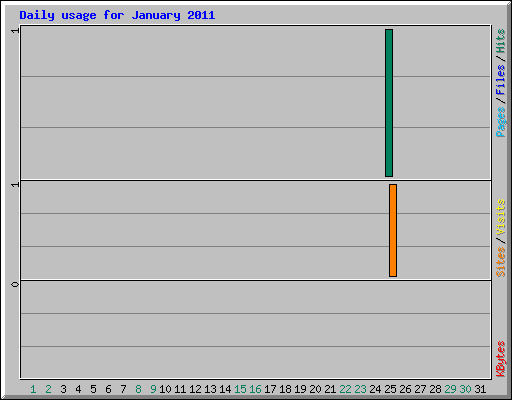 Daily usage for January 2011