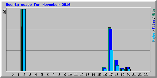 Hourly usage for November 2010