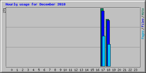 Hourly usage for December 2010