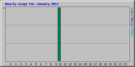 Hourly usage for January 2011